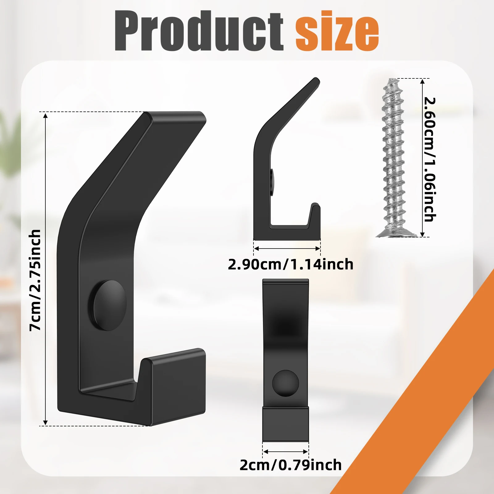 Heavy Duty Hook 22lbs Load Capacity Space Aluminum Towel Hook Clothes Coat For Bathroom Kitchen Bedroom 6PCS stainless steel hook,adhesive hooks,wall clothes hook,kitchen hook,towel hook,suction cup hooks,wall hanger