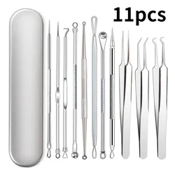 Acne & Blackhead Remover Kit - 11-Piece Face Skin Care Cleansing Tool Set (11Pcs Set)