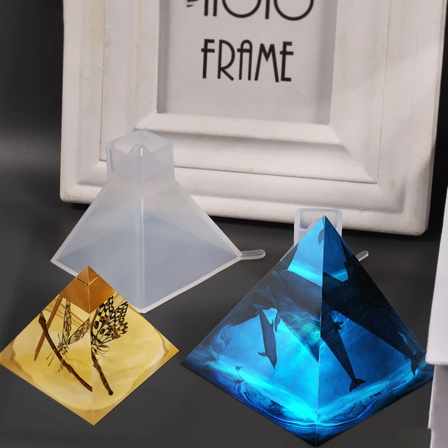 Triangle Pyramid and Square Pyramid Silicone Mold, Geometric Soft Mold