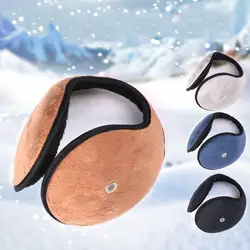 Soft Ear Protection Plush Unisex Solid Color Women Ear Cover Korean Style Ear-flap Ear Cover With Receiver Men Ear Muff