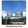 500ml Outdoor Square Water Bottle High Temperature Resistant Flat Water Cup Transparent Portable 5