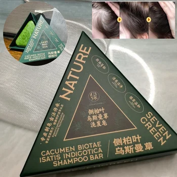 Il sapone shampoo verde Usman riduce la rottura dei capelli rafforza i capelli rimuove la forfora ammorbidisce naturalmente i capelli con sapone shampoo alle erbe