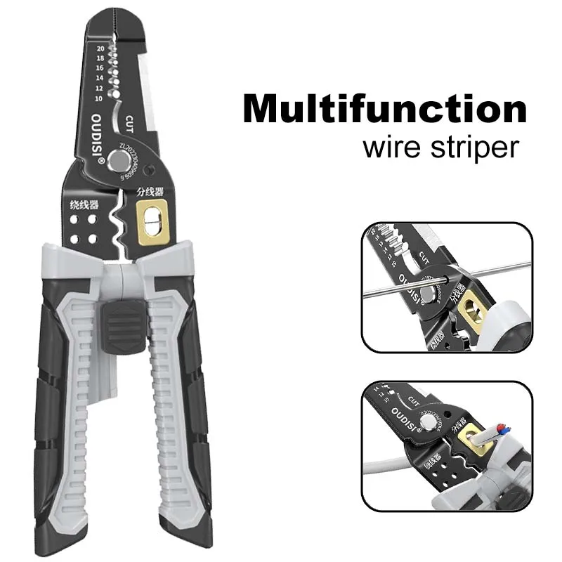 New Wire Stripper Pulling Plier Wire Cutter Multifunction Repairing Scissors Electrical Stripping Crimping Plier Hand Tool