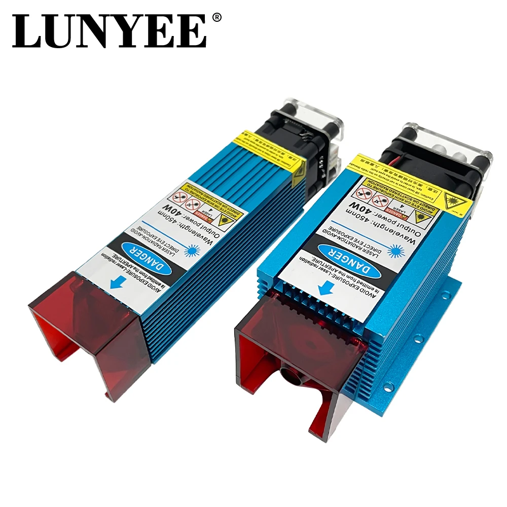 450nm 40W Blue Laser Module Fixed Focus Laser Head Laser TTL Module Set For Laser Engraver Machine Wood Marking Cutting Tool