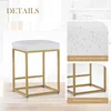 Sophia & William White & Gold Bar Stool Set of 2, Counter Height 24" Bar Stools for Kitchen Island 6