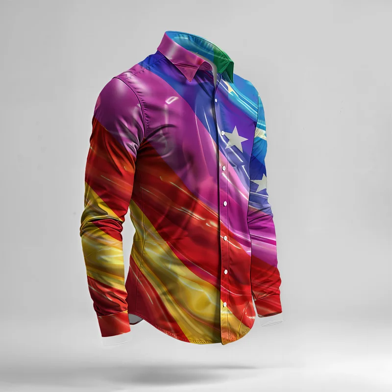 2025 New Style Spring Summer Men Shirt Set Brand Print Fashion Simple Two Piece Set Mens Luxury Lightweight Party Long Sleeves S_voghion.com