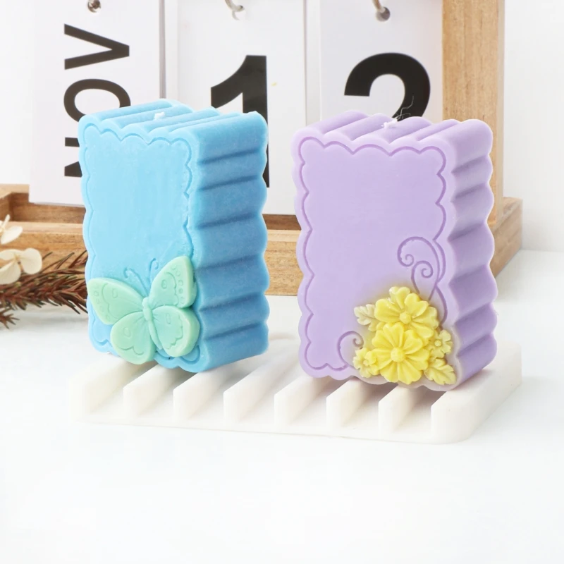 Butterfly Design Soap Silicone Molds Candle Rsin Craft Tools Rectangle Shaped Handmade Making Soap Mould