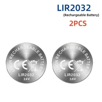 1-10PCS LIR2032 Button Battery 2032 3.6V Rechargeable Battery Lithium Cell Coin Batteries for Car Keys with charge - Image 3