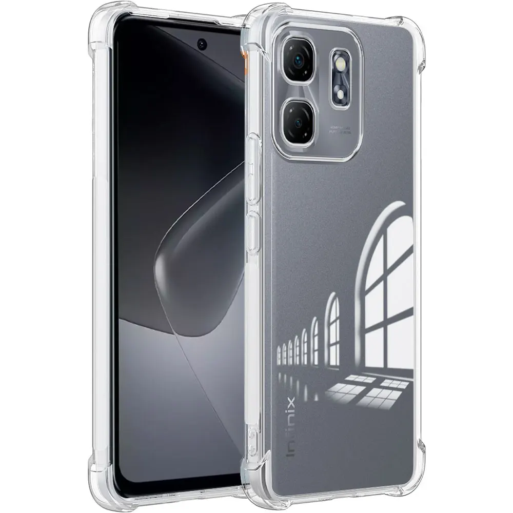 Enhanced Shockproof Clear Silicone Phone Case with Airbag Bumper Protection
