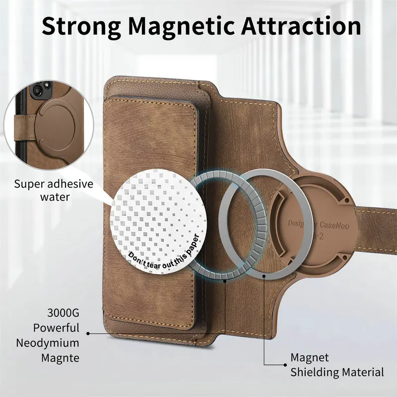 Premium 2-in-1 Detachable Leather Flip Case with 360° Protection