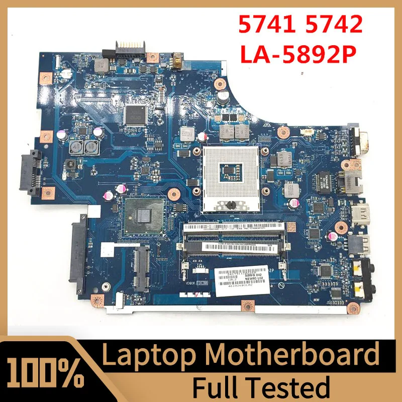 Mainboard para Aspire 5742 5742g 5741 5741z Laptop Motherboard Hm55 Ddr3 100 Totalmente Testado Trabalhando Bem New70 La5892p