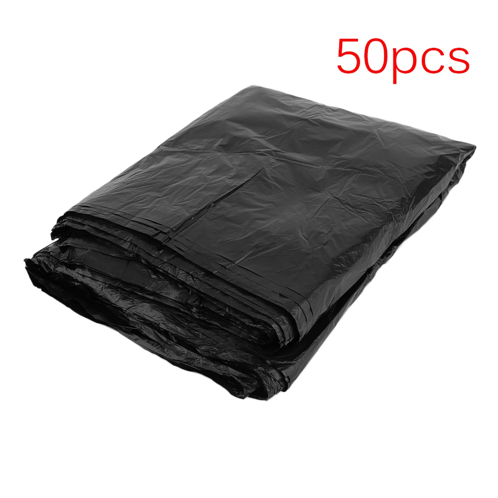 

50 Pcs Large 55 Gallon Thicken Indoor Outdoor Kitchen Trash Can Garbage Rubbish Bags Household Cleaning Tool