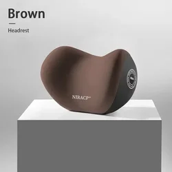Enhanced Memory Foam Car Neck Pillow - Ergonomic Support for Ultimate Comfort and Pressure Relief (Headrest Brown)