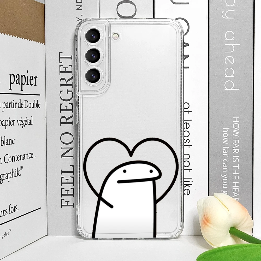 Flork Meme Transparent Soft Back Phone Case - Humorous Couple Design