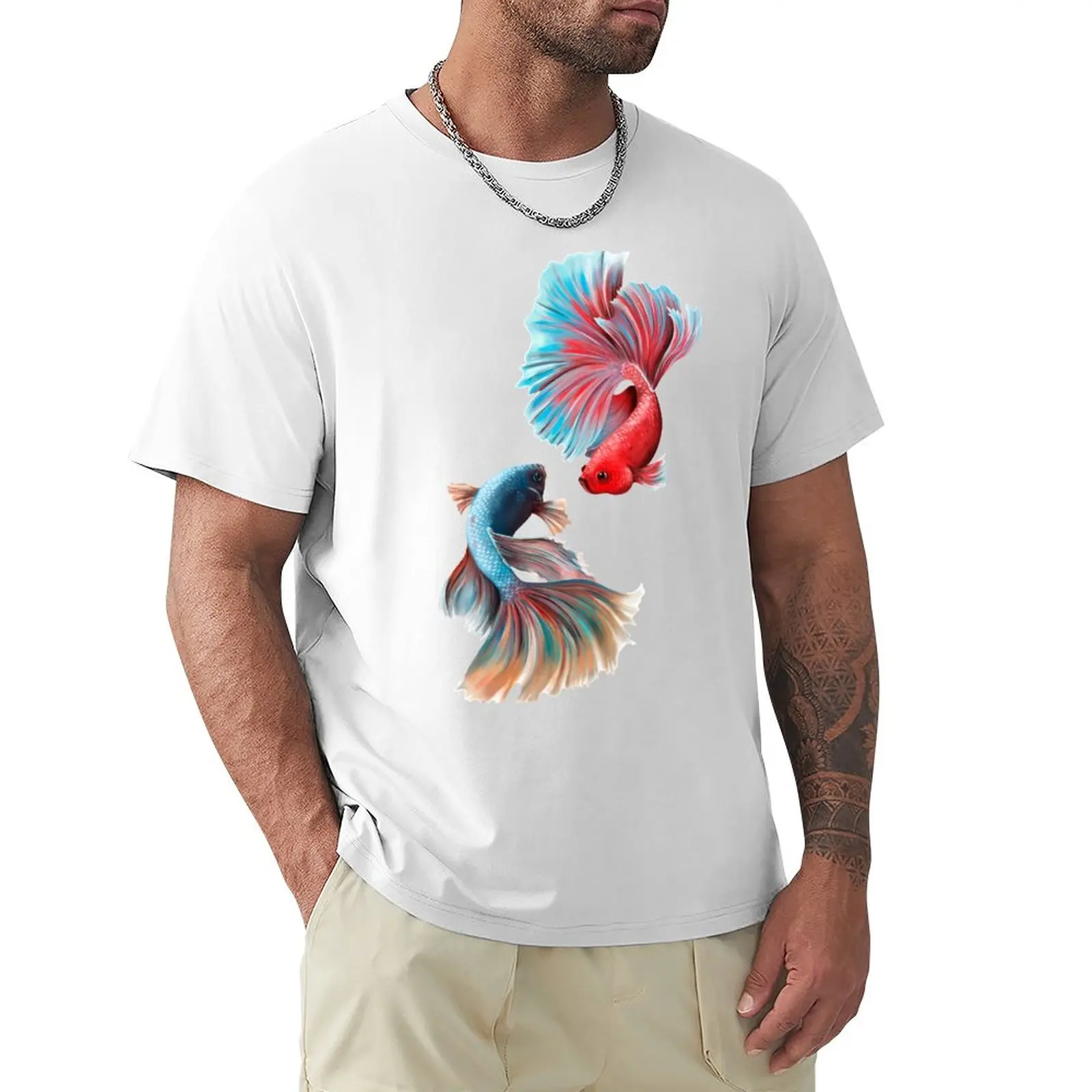 

Betta Fish Betta Water T-Shirt black t shirts oversized t shirts Short sleeve tee workout shirts for men