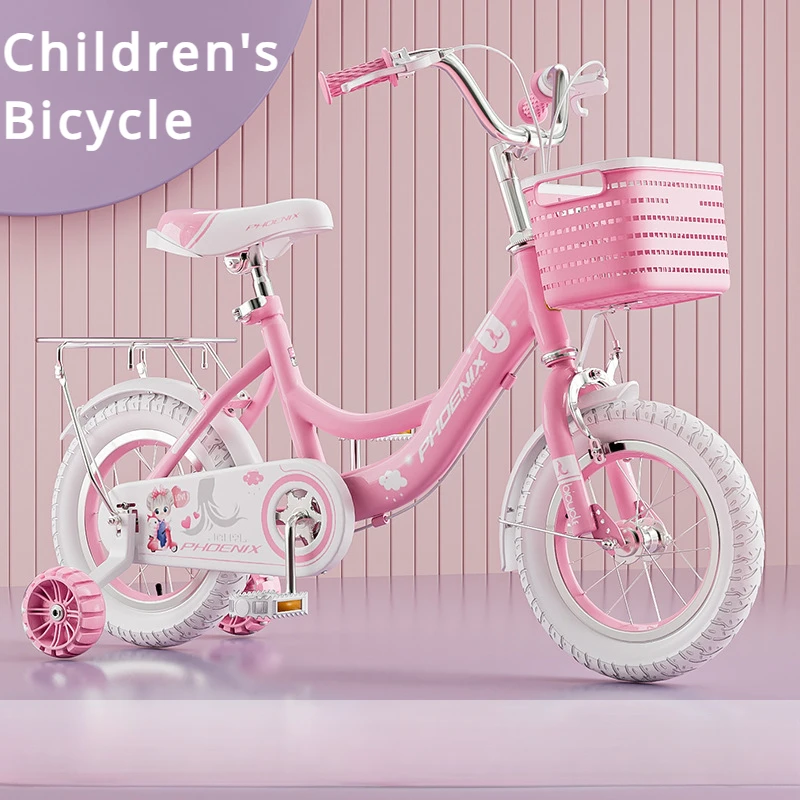 

2-12 years old Children's Bicycles Boys Girls Bike Flash Auxiliary Wheel Adjustable Bikes Pink Princess Bicycle 12inch 14 inch