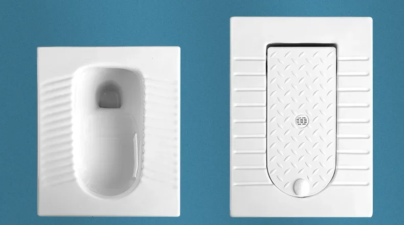 Hotel Shower Room Save Space Public Toilet Squatting Pan With Cover squatting pan toilet 6