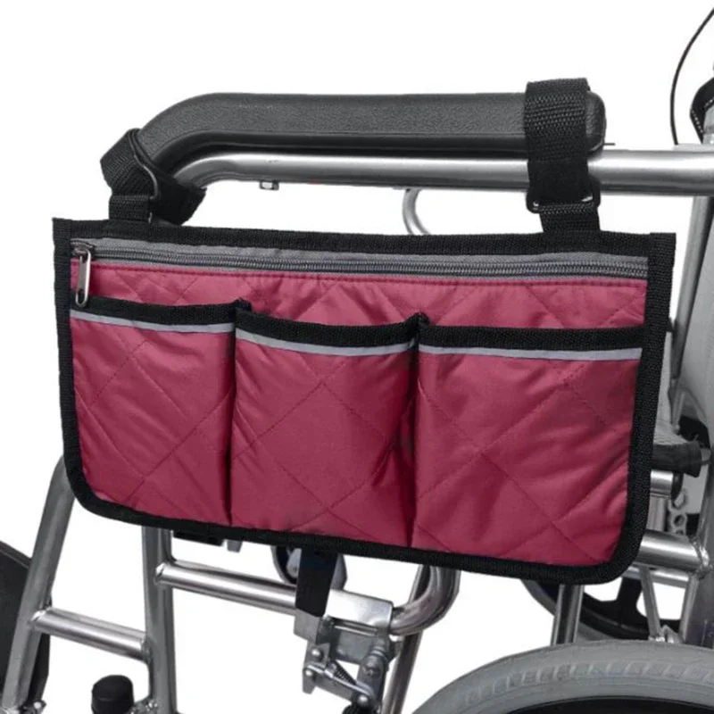 New Wheelchair Armrest Side Storage Bag Portable Pocket Suitable For Most Walking Wheels And Mobile Equipment Accessories