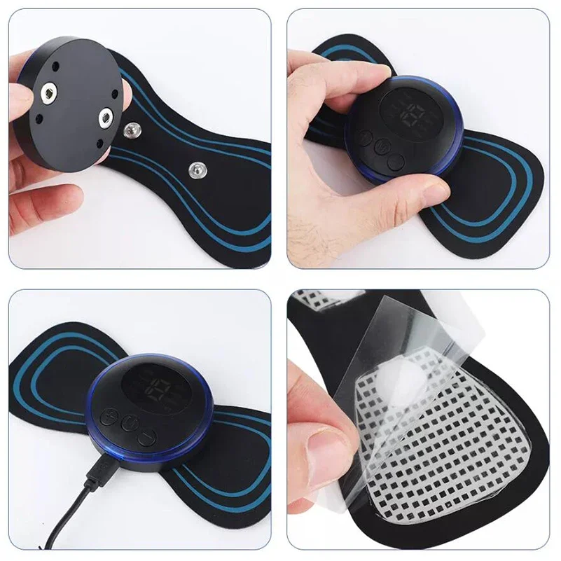 Electric Neck Massager Muscle Massage Low Frequency Instrument Back Cervical Calf Patches Joints Relief Body for Family Gift