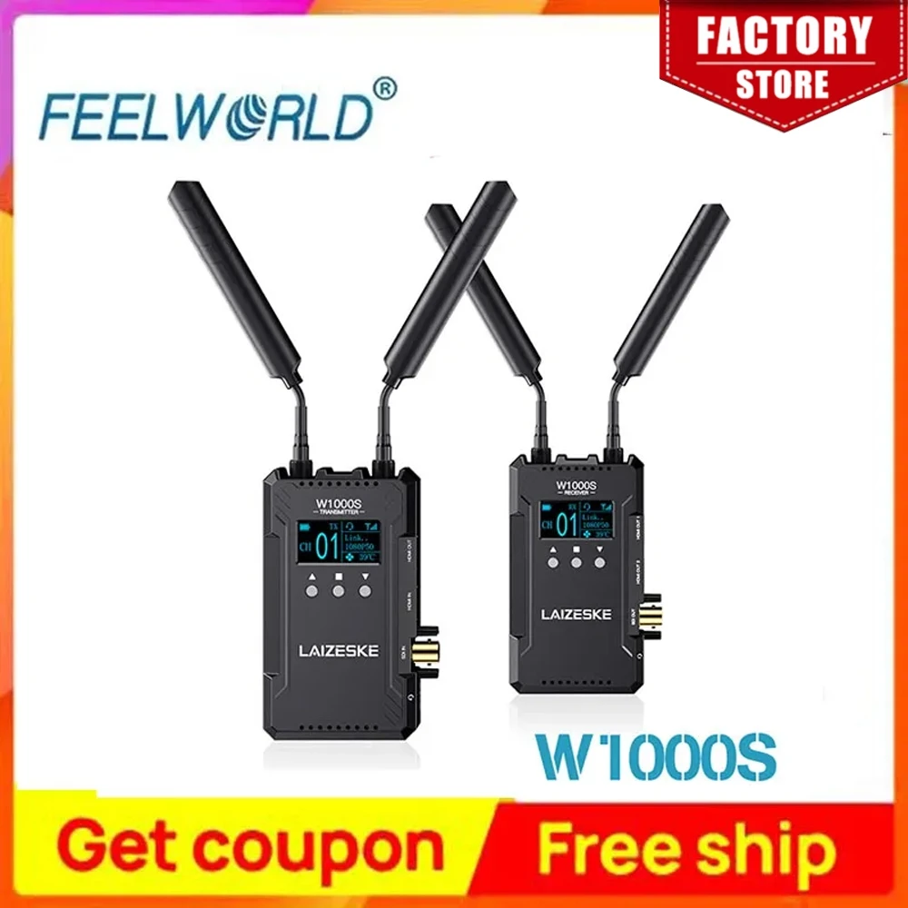 

FEELWORLD W1000S 1080P HD 1000FT Dual HDMI + SDI Input And Output Wireless Video Transmission System WIth Full Duplex Intercom