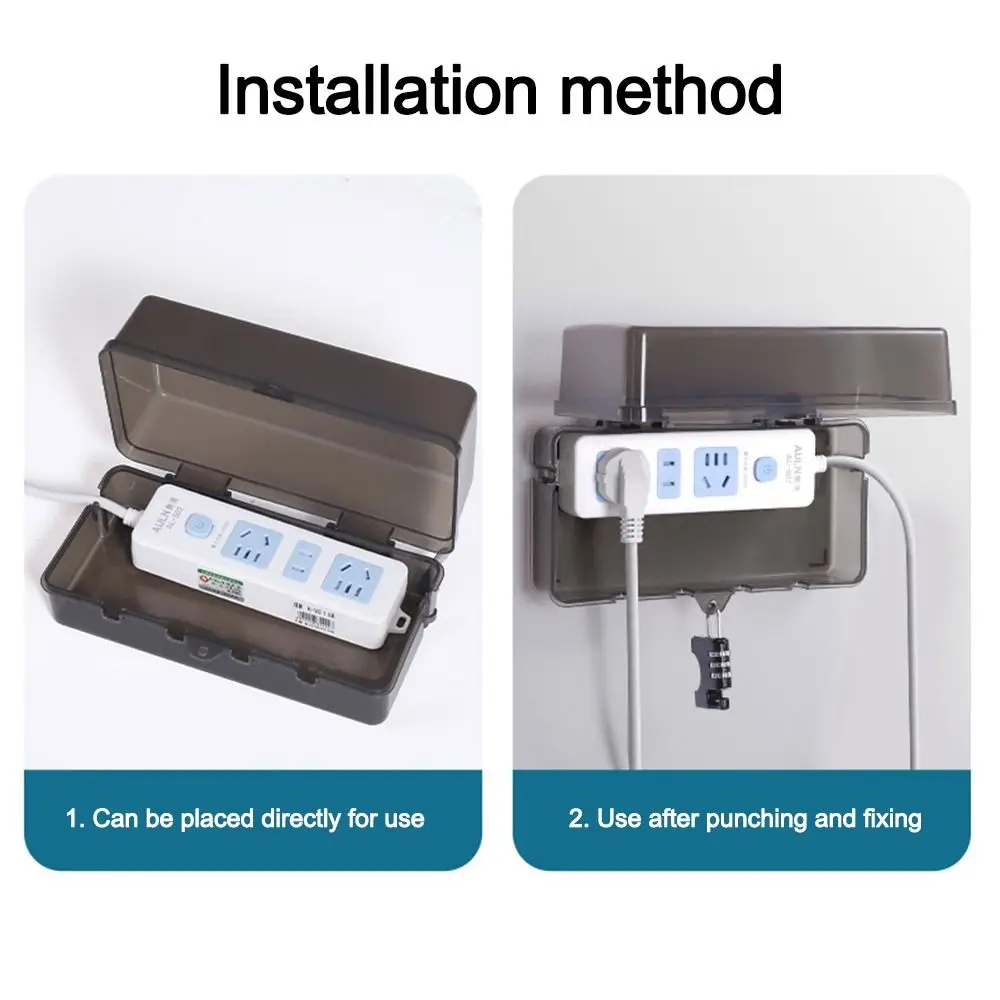 Outdoor Electrical Boxes Waterproof Cable Management Box Rain-Proof Weather Proof Plug Box Outdoor Extension Lead Cover