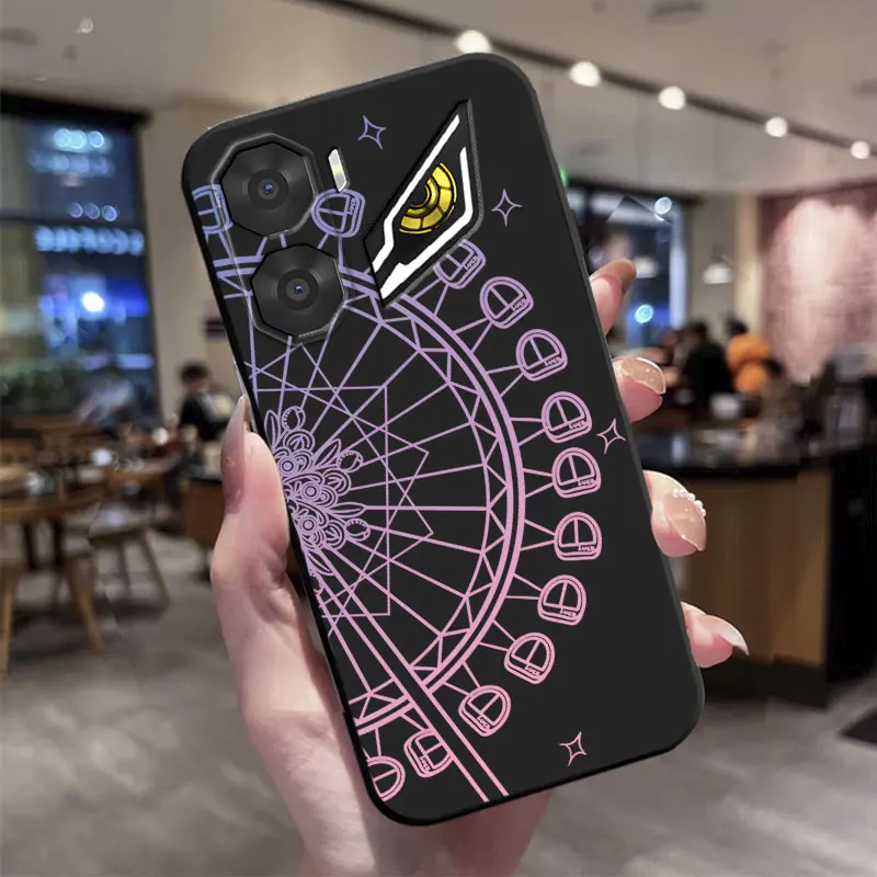 Butterfly Flower Print Shockproof Silicone Phone Case