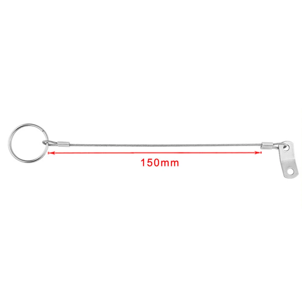 

Heavy Duty Stainless Cable Lanyard Tether with Quick Release Ring For 1 Loop 40lbs Load Tested Corrosion Resistant