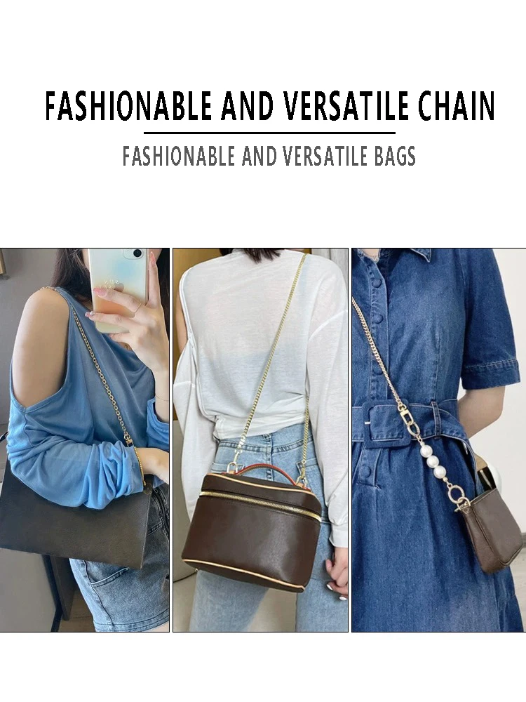 DIY Extension Chains Replacement Strap Accessories Handbag Metal Wallet Chain Shoulder Bag Chain Strap 120cm Without Fading