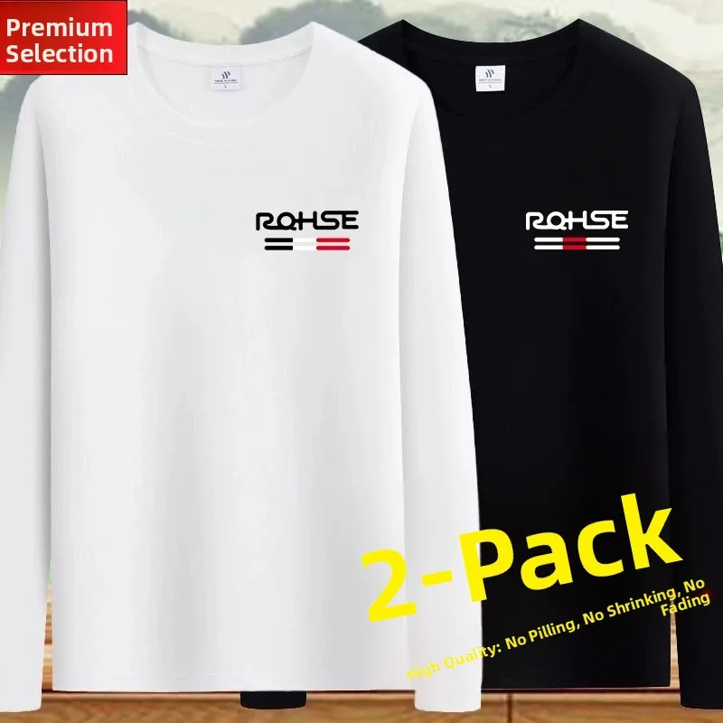 2 pieces [long-sleeved small rq] white + black