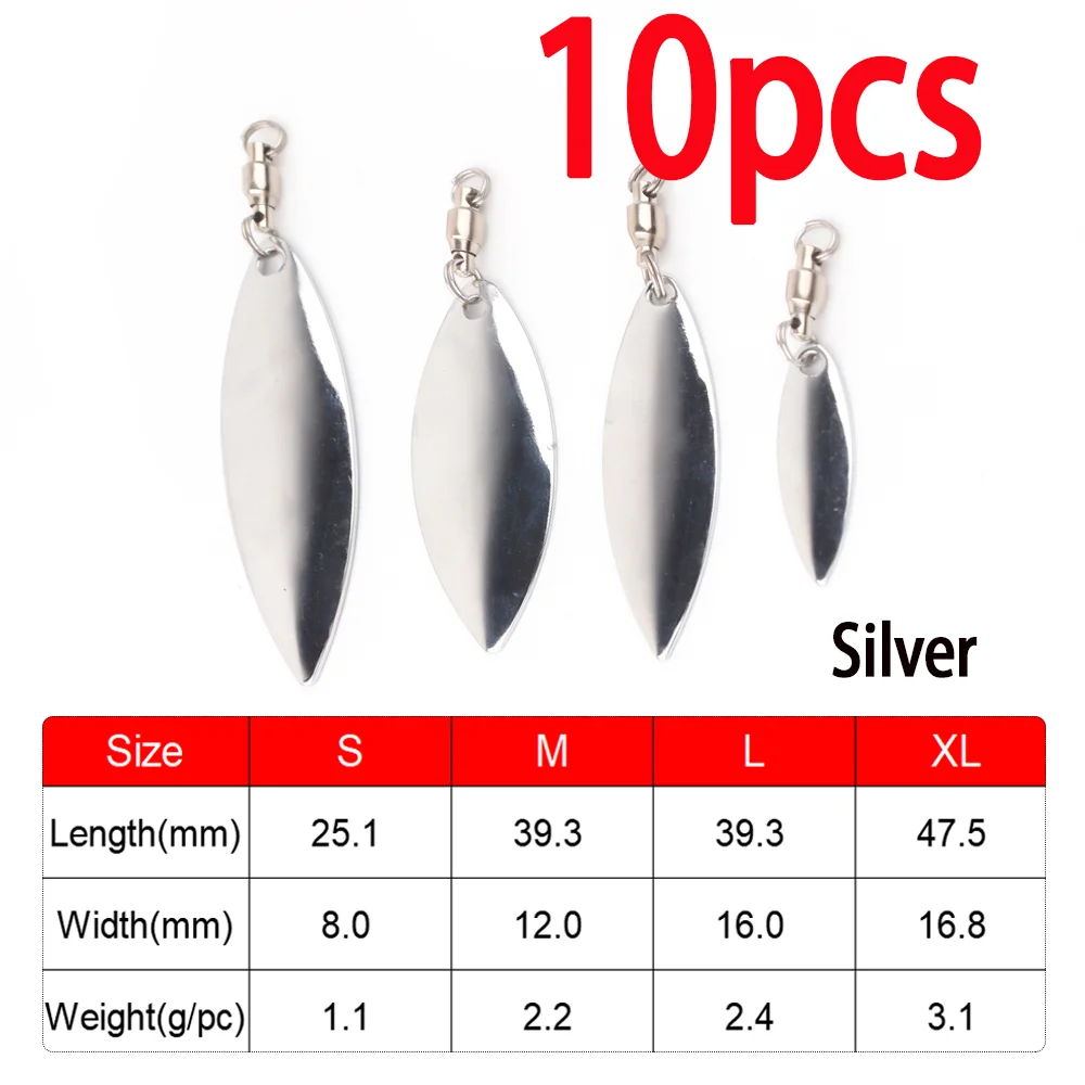 Wifreo Spinner Blades Reflective Noisy Spoon Fishing Willow Spinner Metal  Spoons Fishing Lures Accessories For VIB Jigs Minnow - AliExpress
