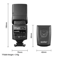 Godox Flash TT560II GN38 Build-in 433MHz Wireless Transmission+ Channels Transmitter + black flash bag For All DSLR Cameras 2