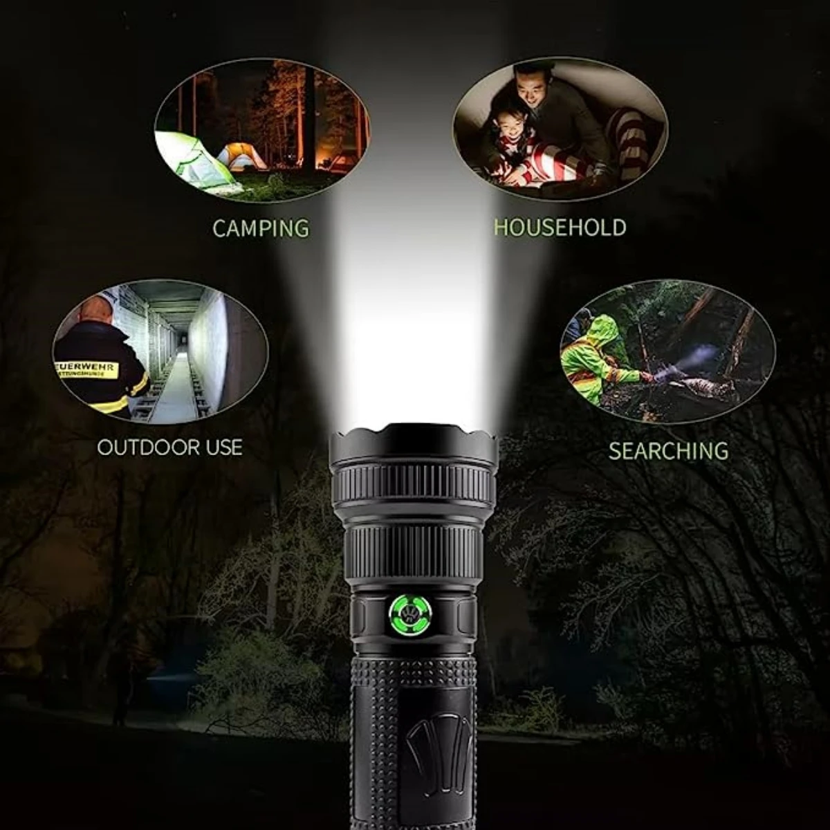 

Brinyte SR8 Powerful Flashlight Searchlight Rechargeable High Power LED Flashlight Lantern Professional Outdoor Camp Torch Light
