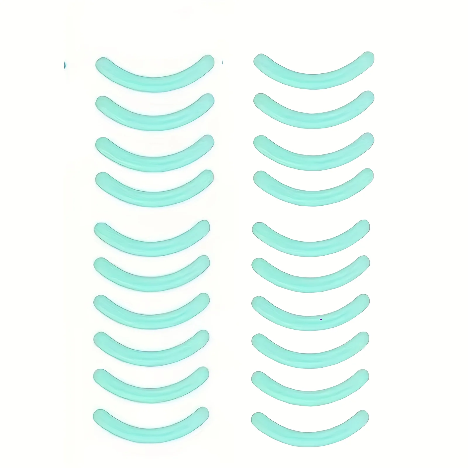 20pcs Universal Soft Silicone Eyelash Curler Replacement Pads Refill Pads For Eyelash Curler-Black/blue/pink