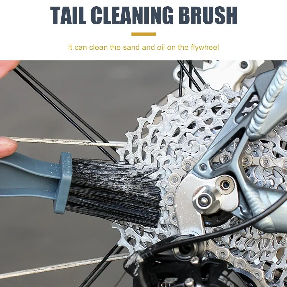 3pcs/Set Mountain Bicycle Chain Cleaner Washer Tools Dustproof Kits Bike Brushes Scrubber Portable Carrying Decor