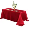 Red Rectangle Satin Tablecloth, Wedding Table Cloth, for Christmas, Baby Shower, Birthday Events, Banquet Decor, Home Dining 1