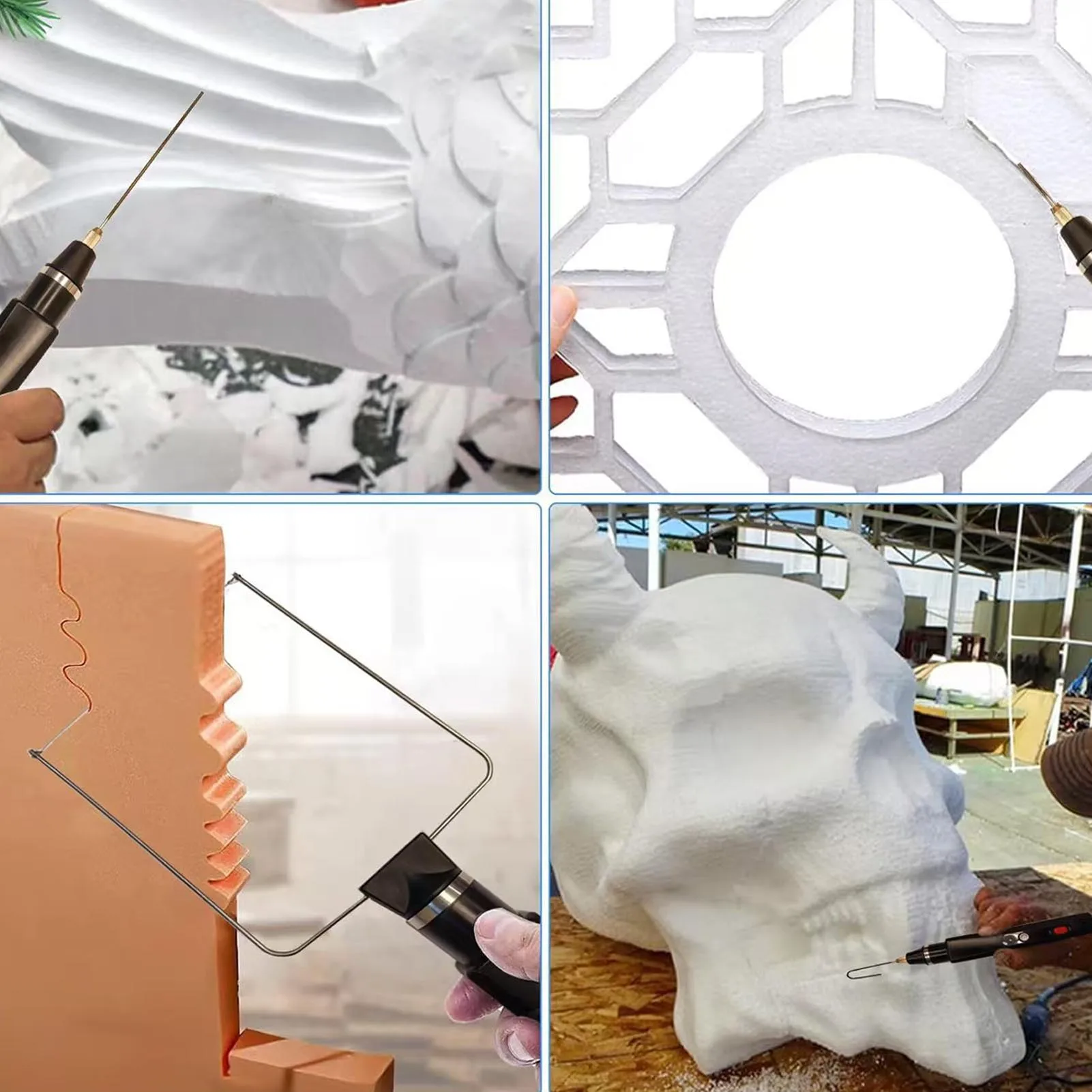 Electric Styrofoam Cutting Tool Hot Wire Foam Cutter Kit Portable 3 in 1 Adjustable Temp Fast Heating with 3 Pens for Handcraft