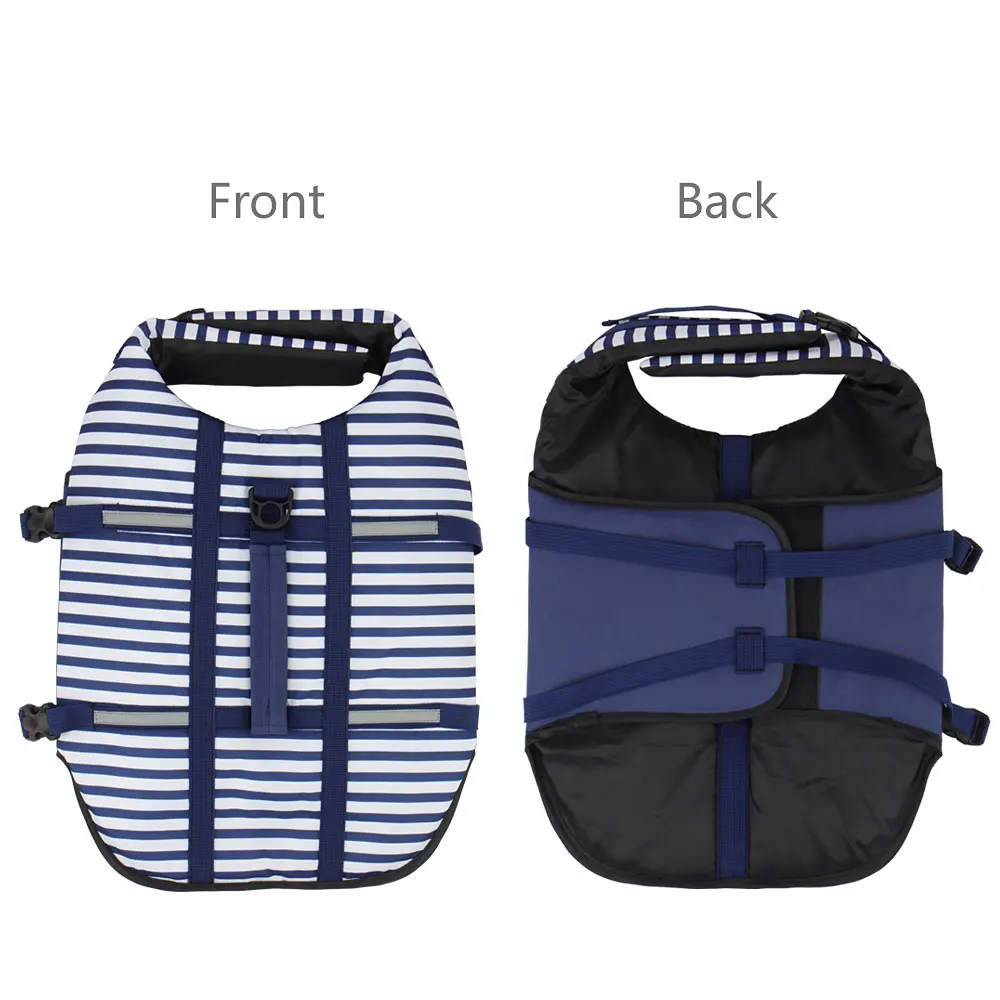 DogMEGA Stripe Dog Life Jacket 5 Size 3 Colors