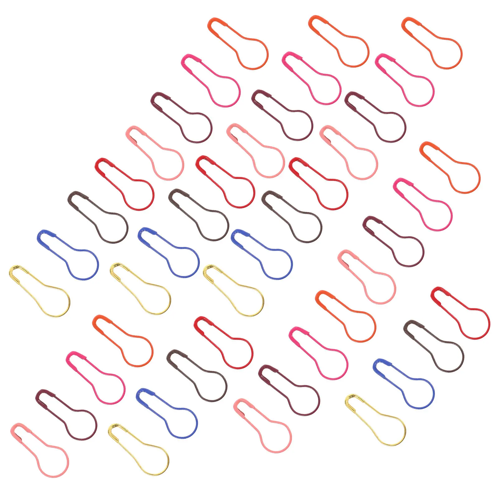 500개 다채로운 금속 조롱박 모양 핀, 뜨개질 마커, 코바늘 액세서리, 바느질, 원단 공예, DIY용 안전핀