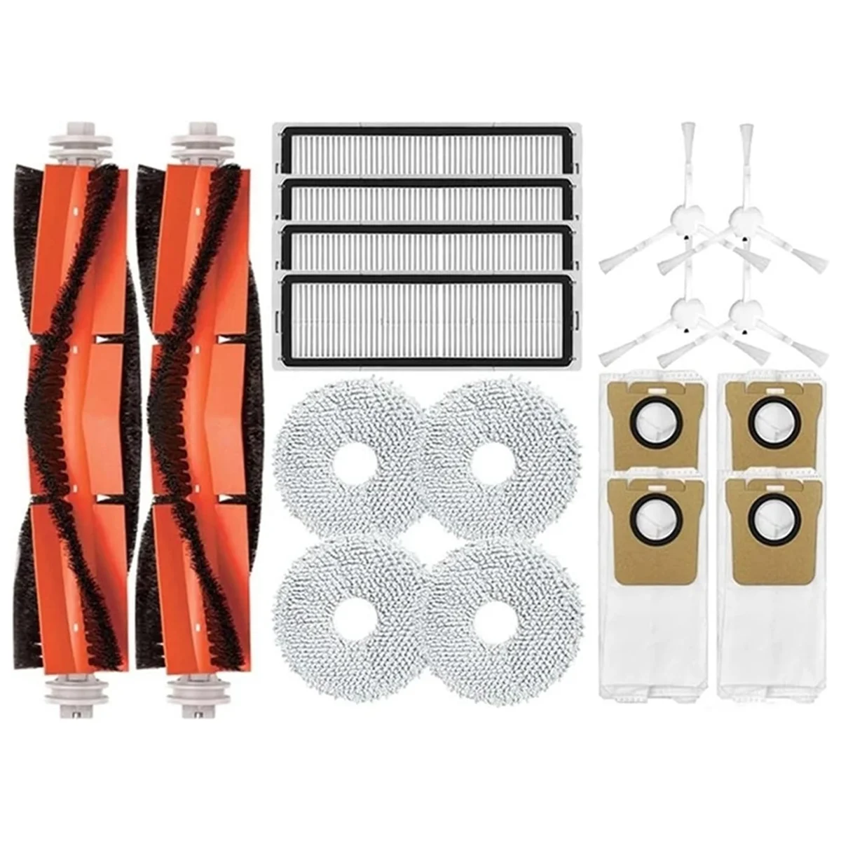 

For Robot Vacuum X10+ X10 Plus B101GL Spare Parts Main Side Brush Hepa Filter Dust Bag Rag Mop Cloth