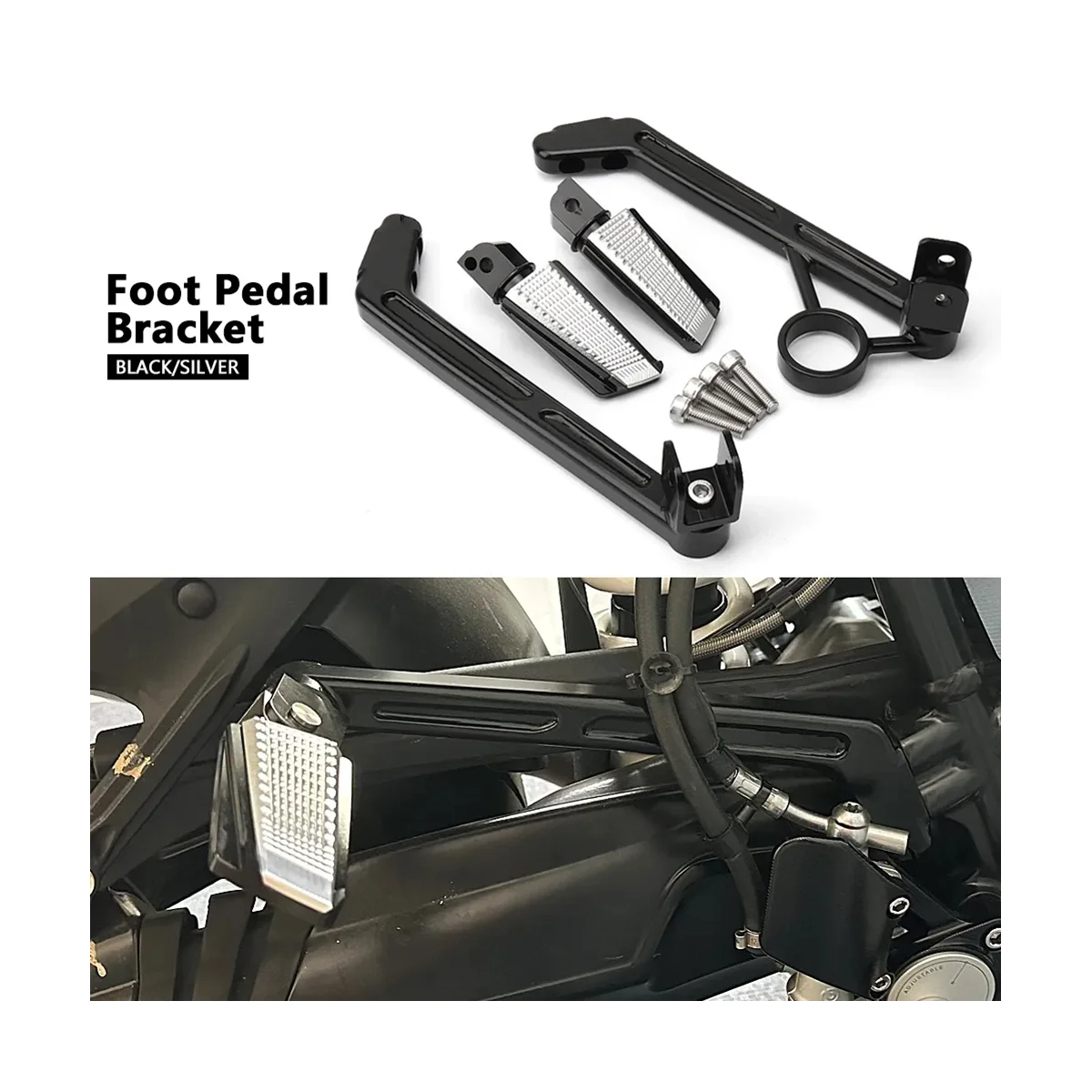 

Motorcycle Footpegs Rear Passenger Foot Pegs Foot Rests Pedal Bracket for BMW RnineT RNINET R NineT R9T 2014- C