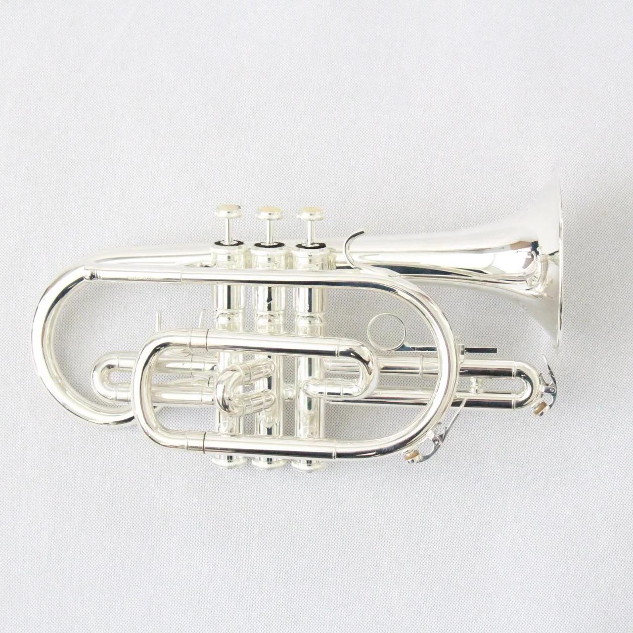 Chinese Musical Instruments Factory Price Cornet Instrument Silver Plated Bb Cornet