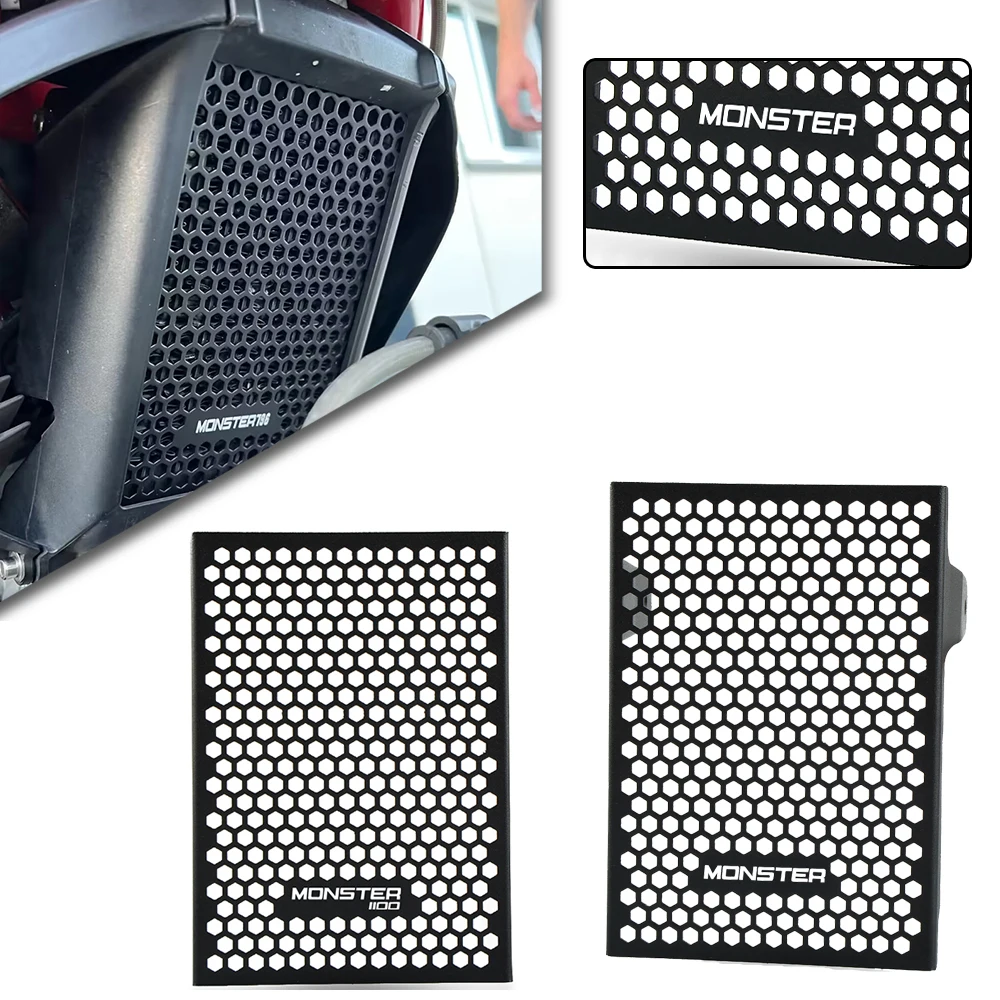 

For Ducati Monster 796 2010-2016 Monster 1100 S EVO Moto Oil Cooler Guard Cover Radiator Guard Grille Water tank Protector Cover
