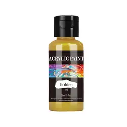 Rich 24 - Color Acrylic Paint Set for Fabric and Leather Painting (Golden)
