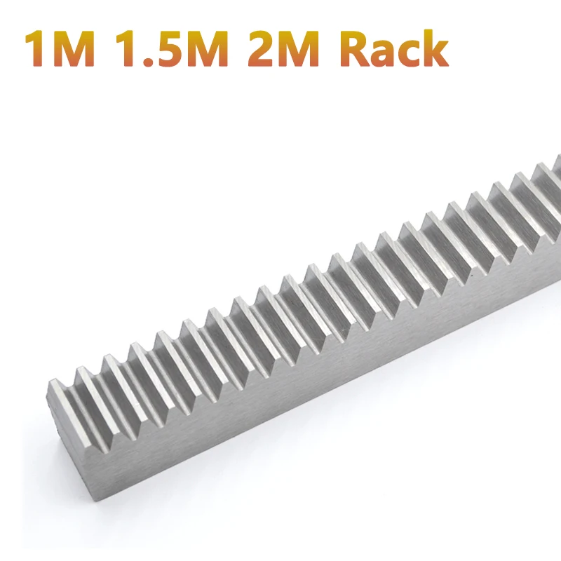 Rack de Engrenagem de Aço com Dentes Retos Engrenagem 0.5m 1m 1.5m 2m 10×10 10×12 12×12 15×15 20×15 20×20 45
