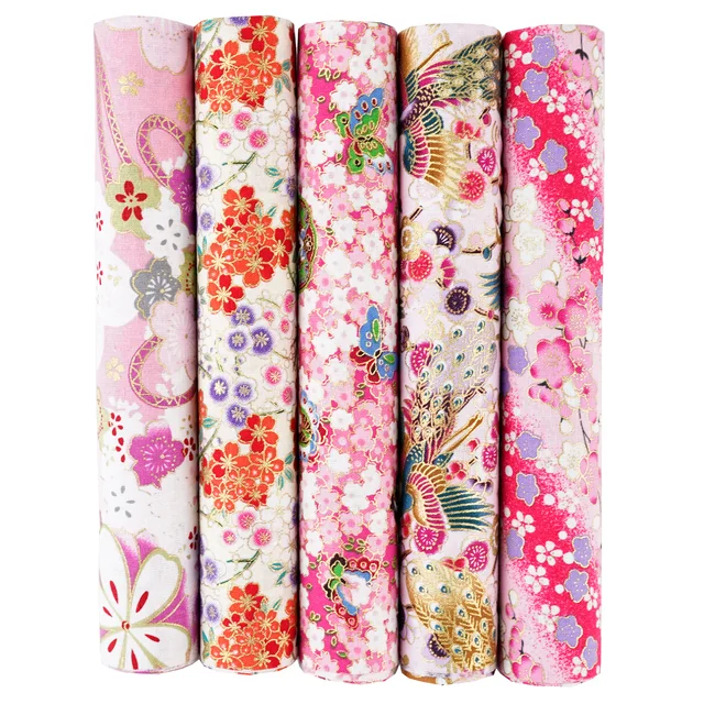 5 pièces 25x25cm/50x50cm carrés coton artisanat japonais tissu tissus pour bricolage paquet Patchwork Quilting couture artisanat 4