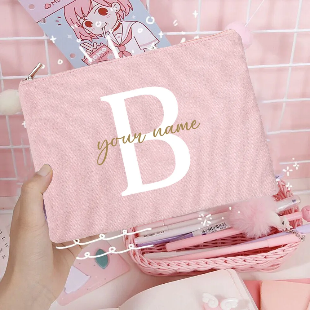 Personalized Custom Name Bridesmaid Cosmetic Bags Girls Neceser Makeup Bag Travel Toiletry Pouch Wedding Birthday Gifts for Her 5
