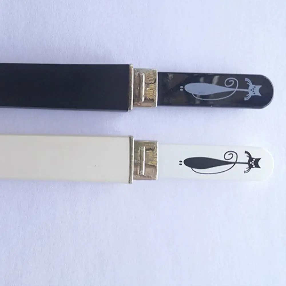 Black White Nail Salon Beauty Tools Cat Pattern Manicure Device Nail Tools Nail Art Buffer Files Nail File With Case