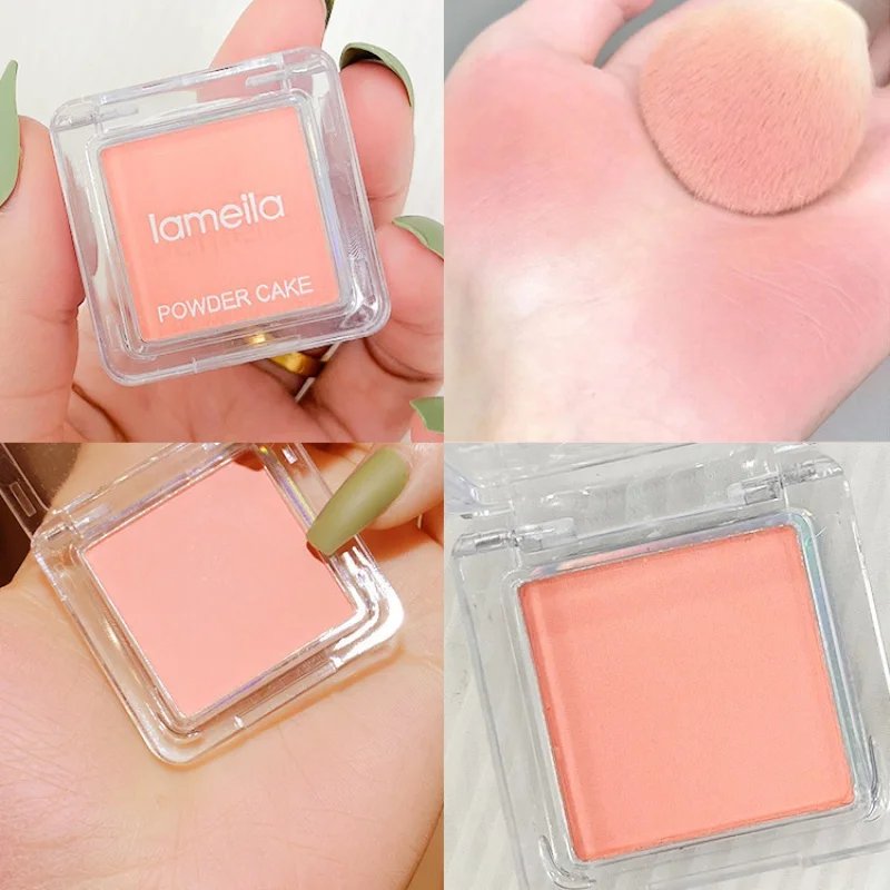 Face Blusher Matte Natural Cheek Tint Waterproof Contouring Cosmetics Blush Powder 1pcs