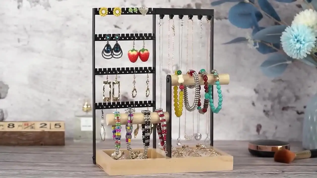 Présentoir à Bijoux Pour Bracelet Et Collier Adapté Pour Les Quartiers, Bracelets, Colliers, Bracelets, Bagues, Boucles D'oreilles Et Montres (couleur : Blanc