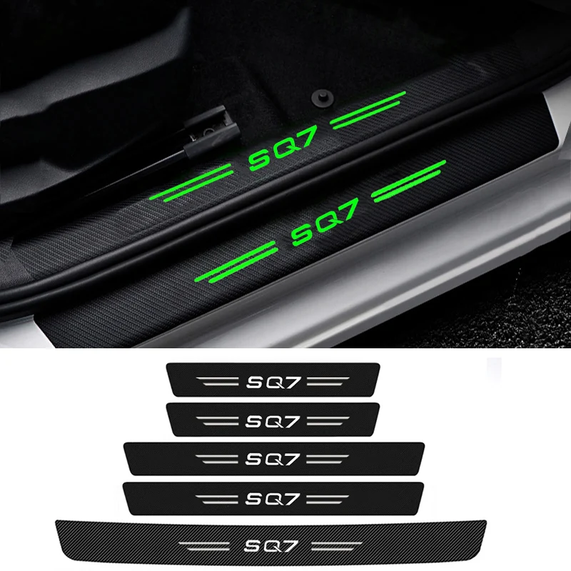 Nastro Soglia Incandescente Adesivi Protettivi Per Davanzale Della Portiera Dell'Auto Per Audi Sq7 Logo Tt S7 Strisce Luminose Per Paraurti Della Port